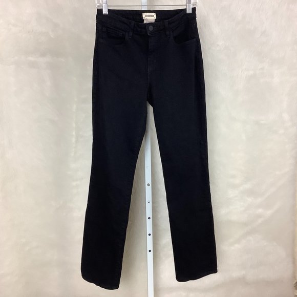 L'Agence Selah Black Mid Rise Straight Leg Jeans 29 - Picture 1 of 4